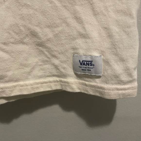 Vans Cream Short Sleeve Tee Off The Wall - Picture 6 of 6
